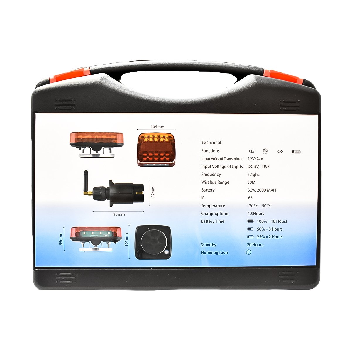 Set lampi magnetice WIFI cu control wireless 12/24V baterie 3.7V/2000mAh cablu IP65 Breckner Germany